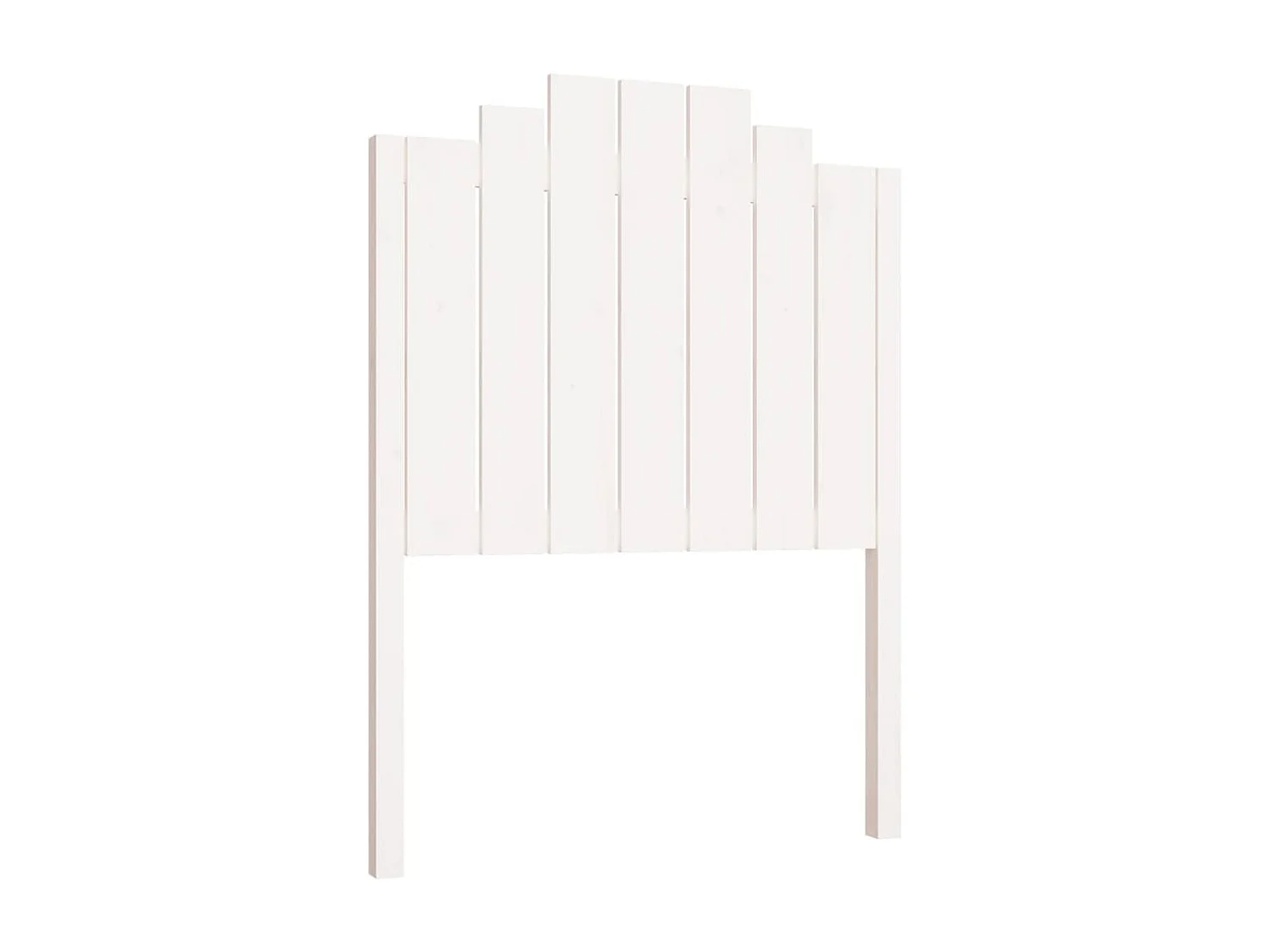 Testiera per Letto Bianca 81x4x110 cm in Legno Massello di Pino