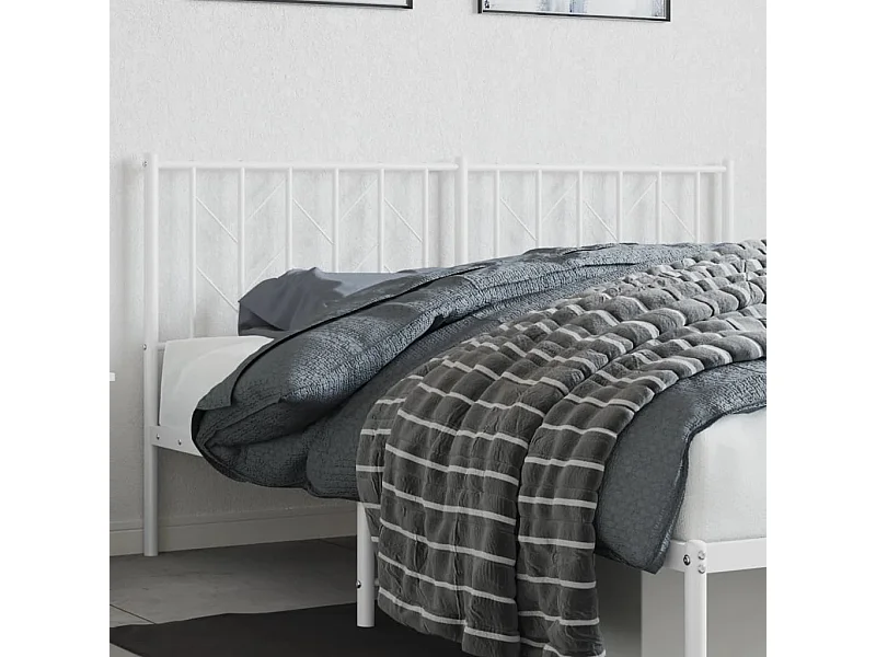 Testiera in Metallo Bianco 160 cm