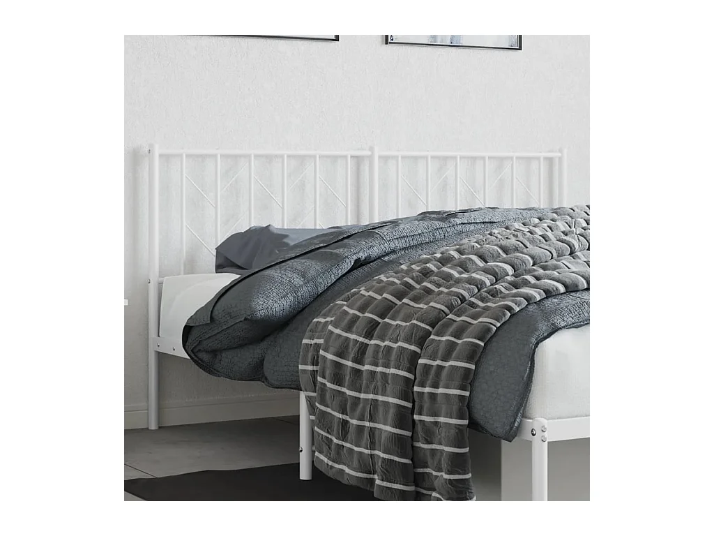 Testiera in Metallo Bianco 160 cm