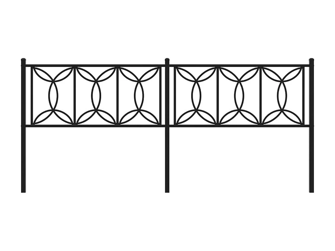 Tête de lit métal noir 200 cm