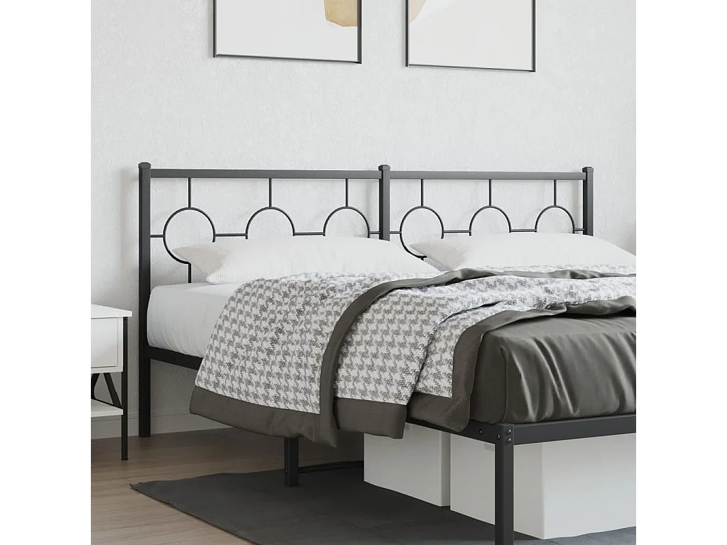 Tête de lit métal noir 180 cm