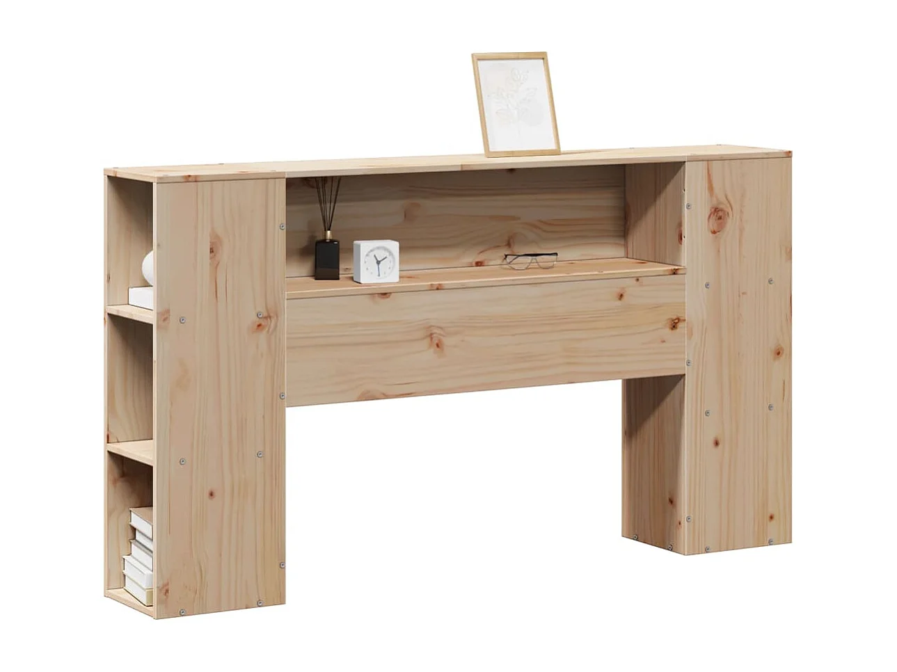Tête de lit avec rangement 120 cm bois massif de pin