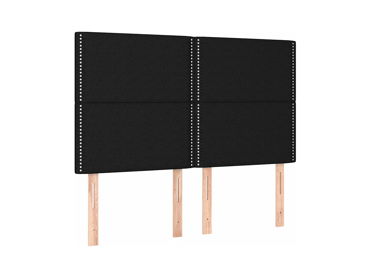 Hoofdbord LED 144x5x118/128 cm stof zwart