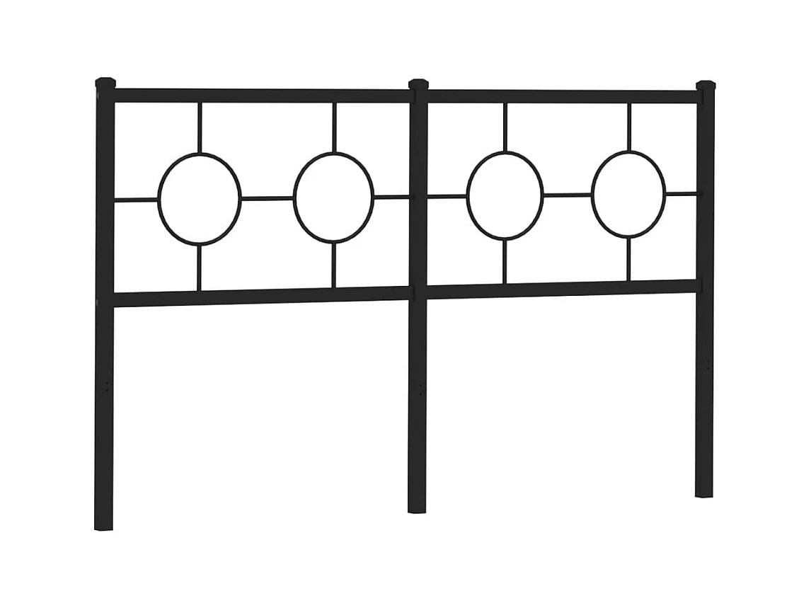 Hoofdbord 150 cm metaal zwart