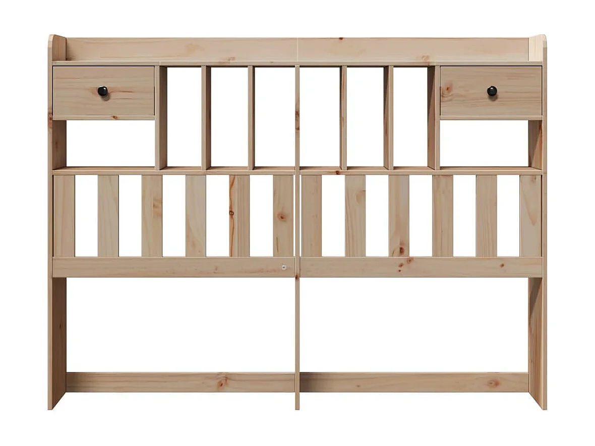 Tête de lit avec rangement 140 cm bois massif de pin