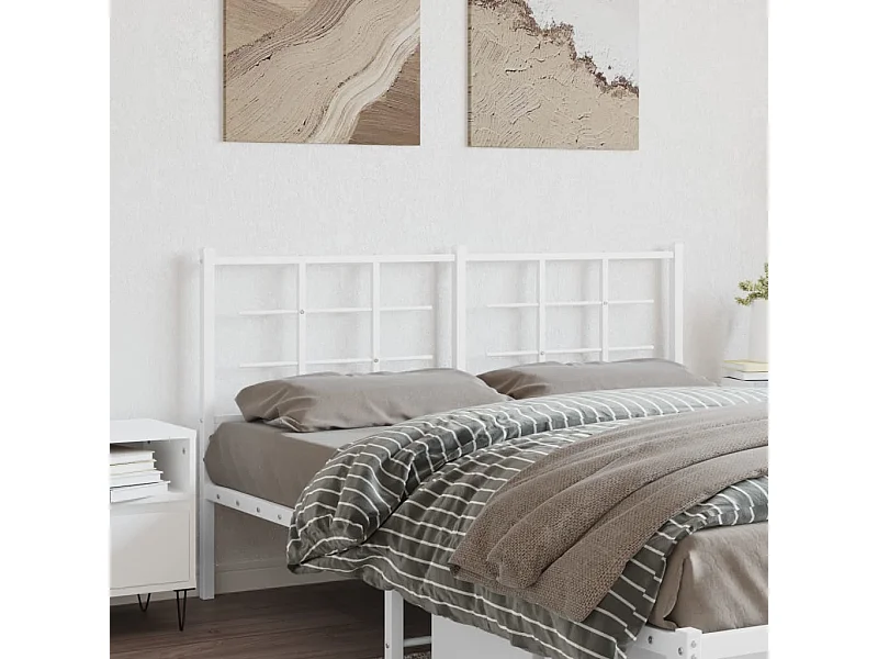 Testiera in Metallo Bianco 150 cm