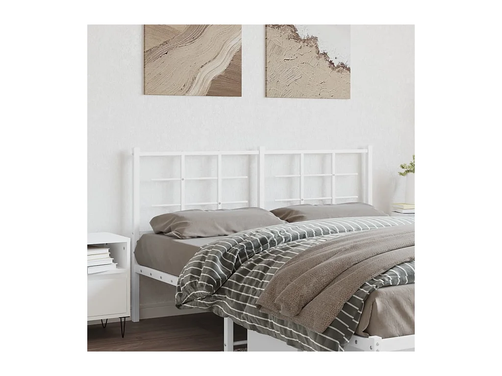 Testiera in Metallo Bianco 150 cm