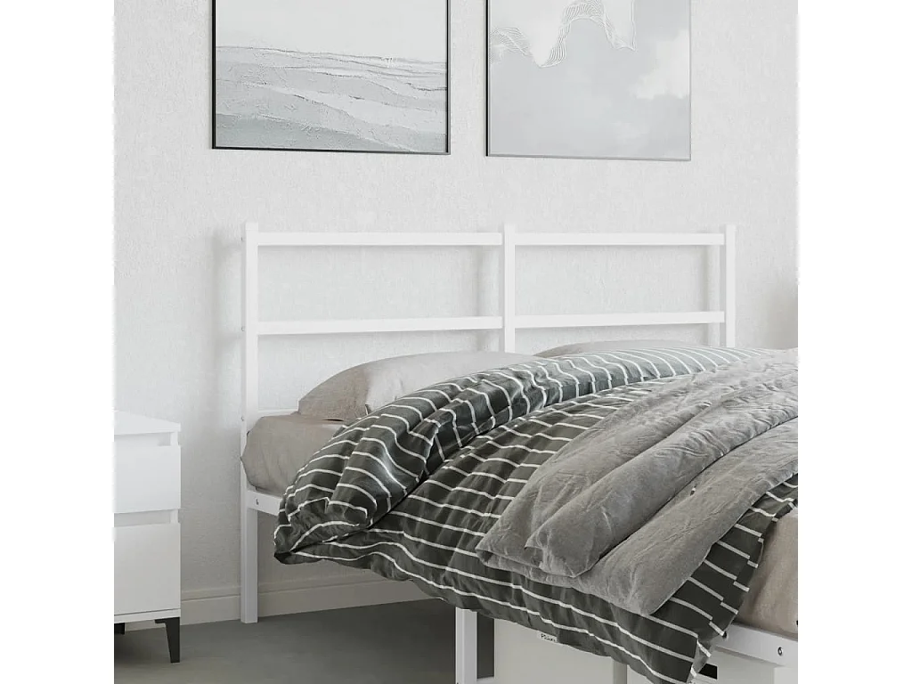 Testiera in Metallo Bianco 135 cm