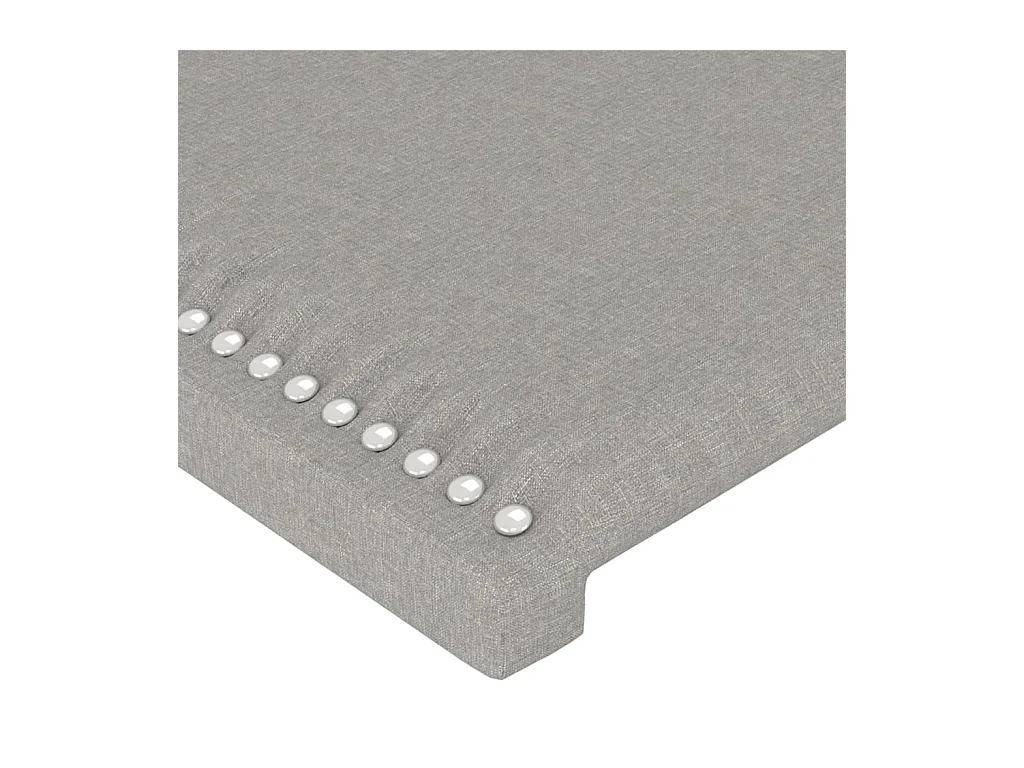 Têtes de lit 2 pcs Gris clair 80x5x78/88 cm Tissu