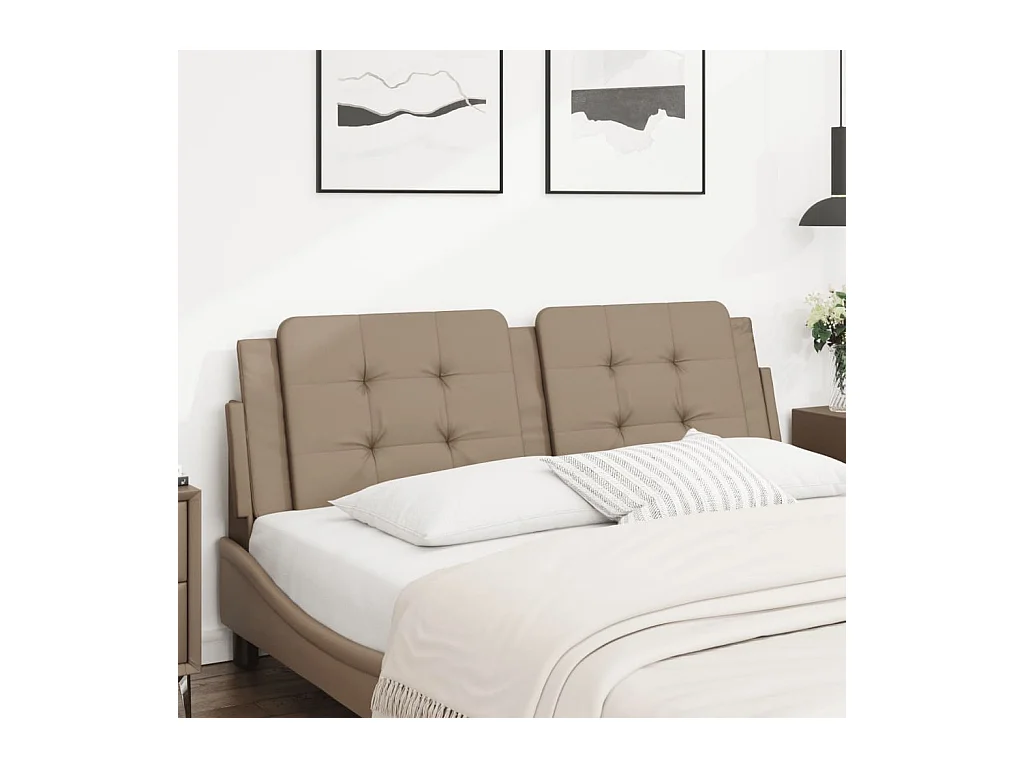 Coussin de tête de lit cappuccino 160 cm similicuir