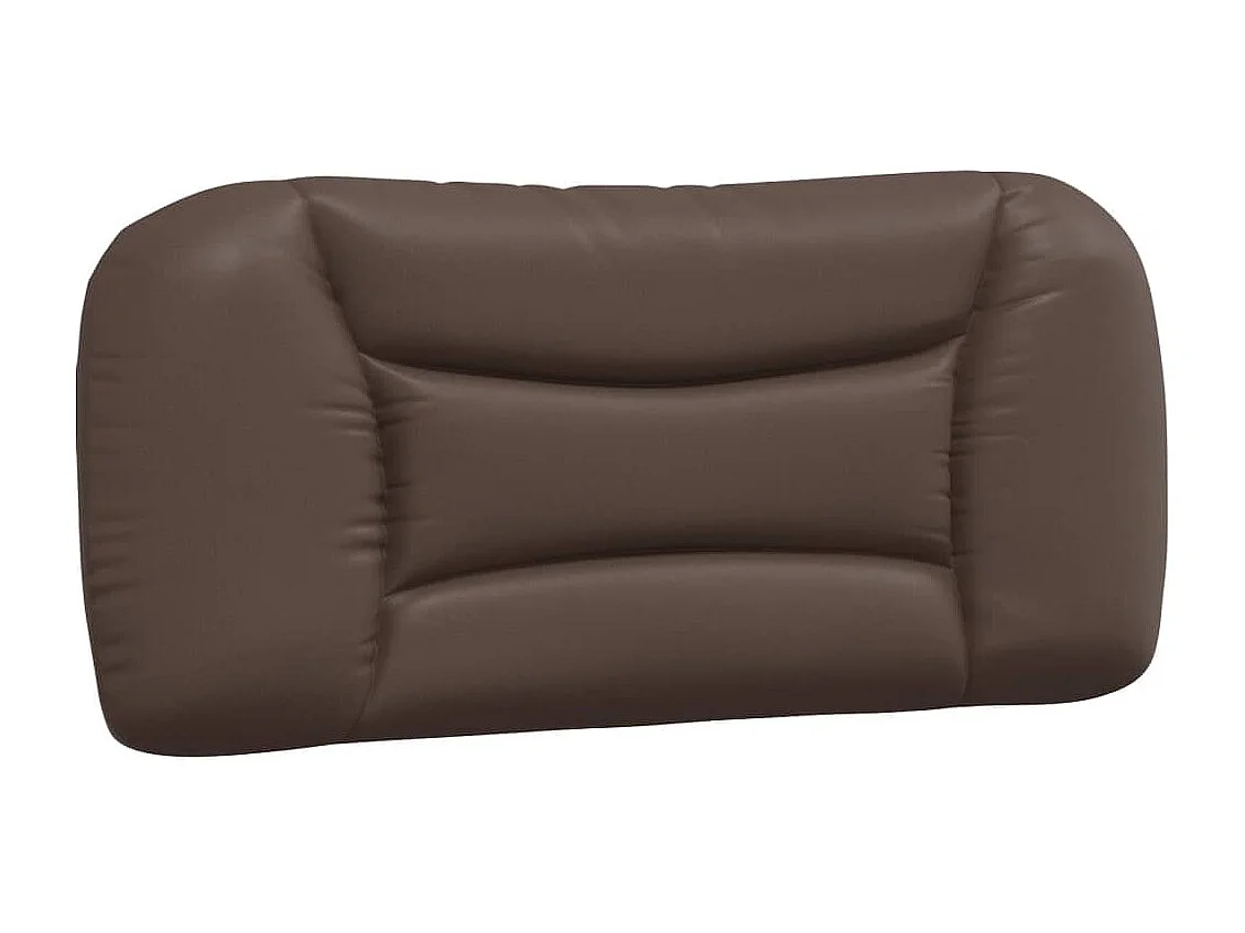 Coussin de tête de lit marron 90 cm similicuir