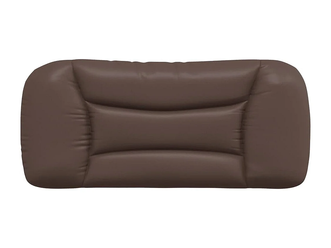 Coussin de tête de lit marron 90 cm similicuir