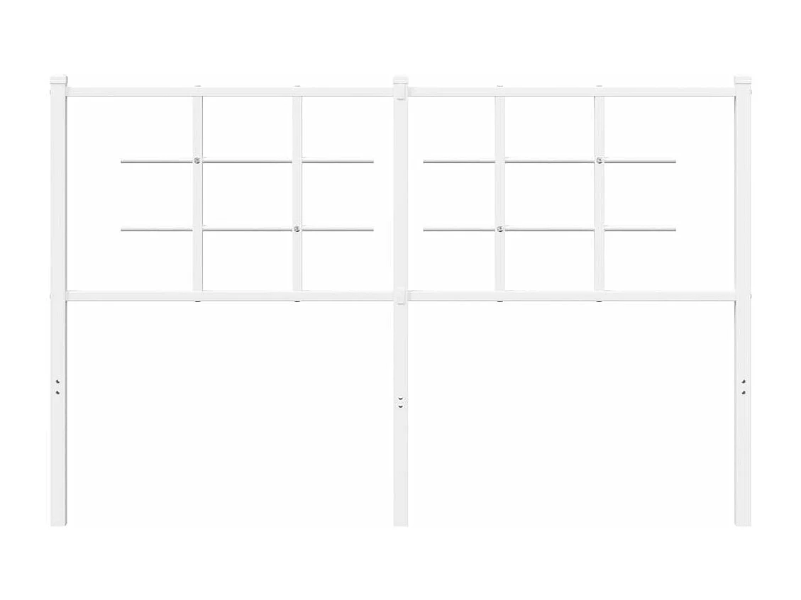 Tête de lit métal blanc 135 cm