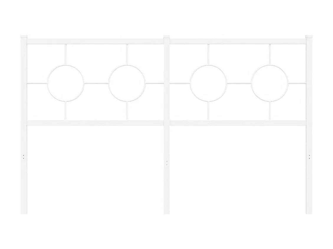Tête de lit métal blanc 140 cm