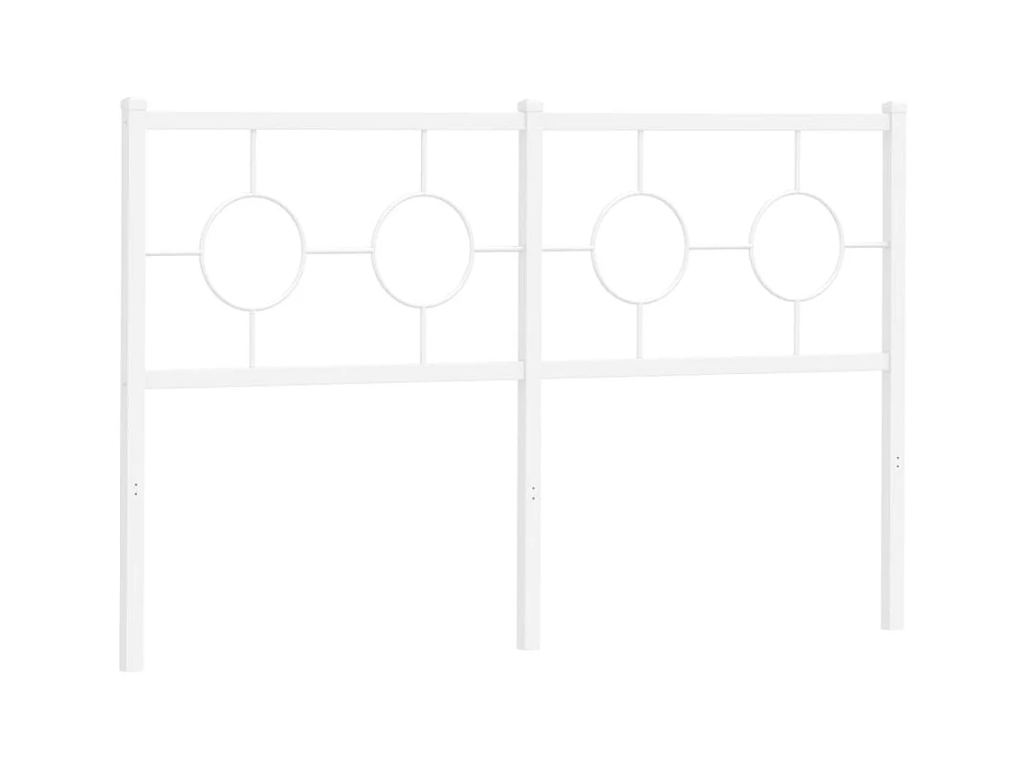 Tête de lit métal blanc 140 cm
