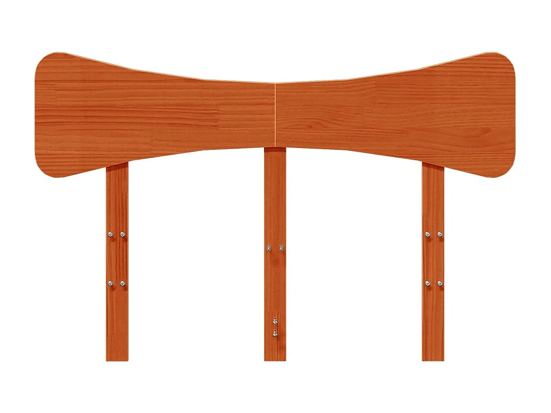 Tête de lit cire marron 120 cm bois massif de pin