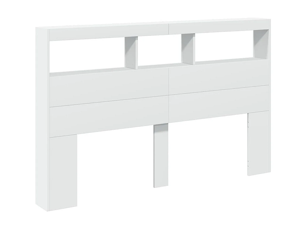 Armoire tête de lit avec LED blanc 160x17x102 cm