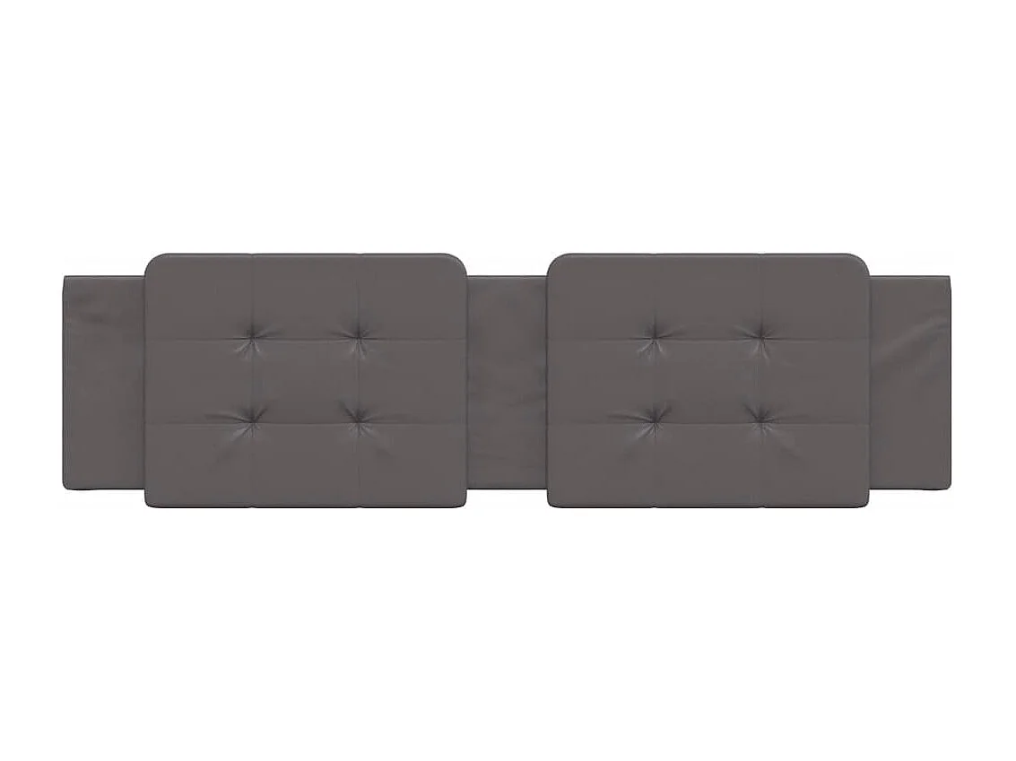 Coussin de tête de lit gris 180 cm similicuir