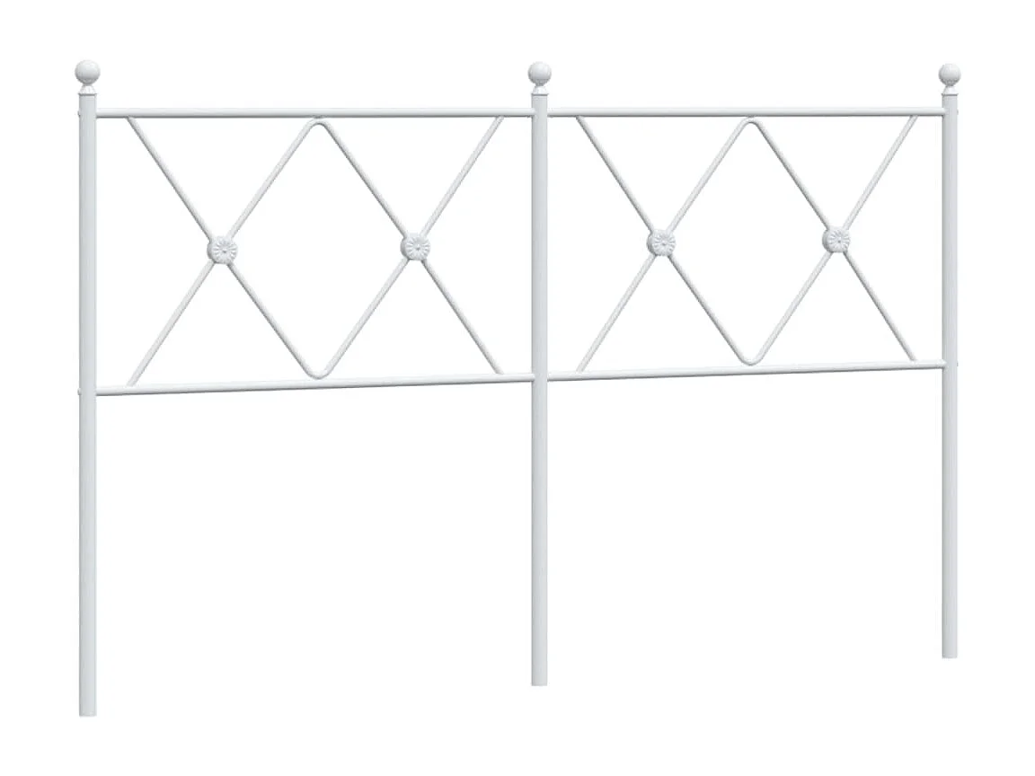 Tête de lit métal blanc 137 cm
