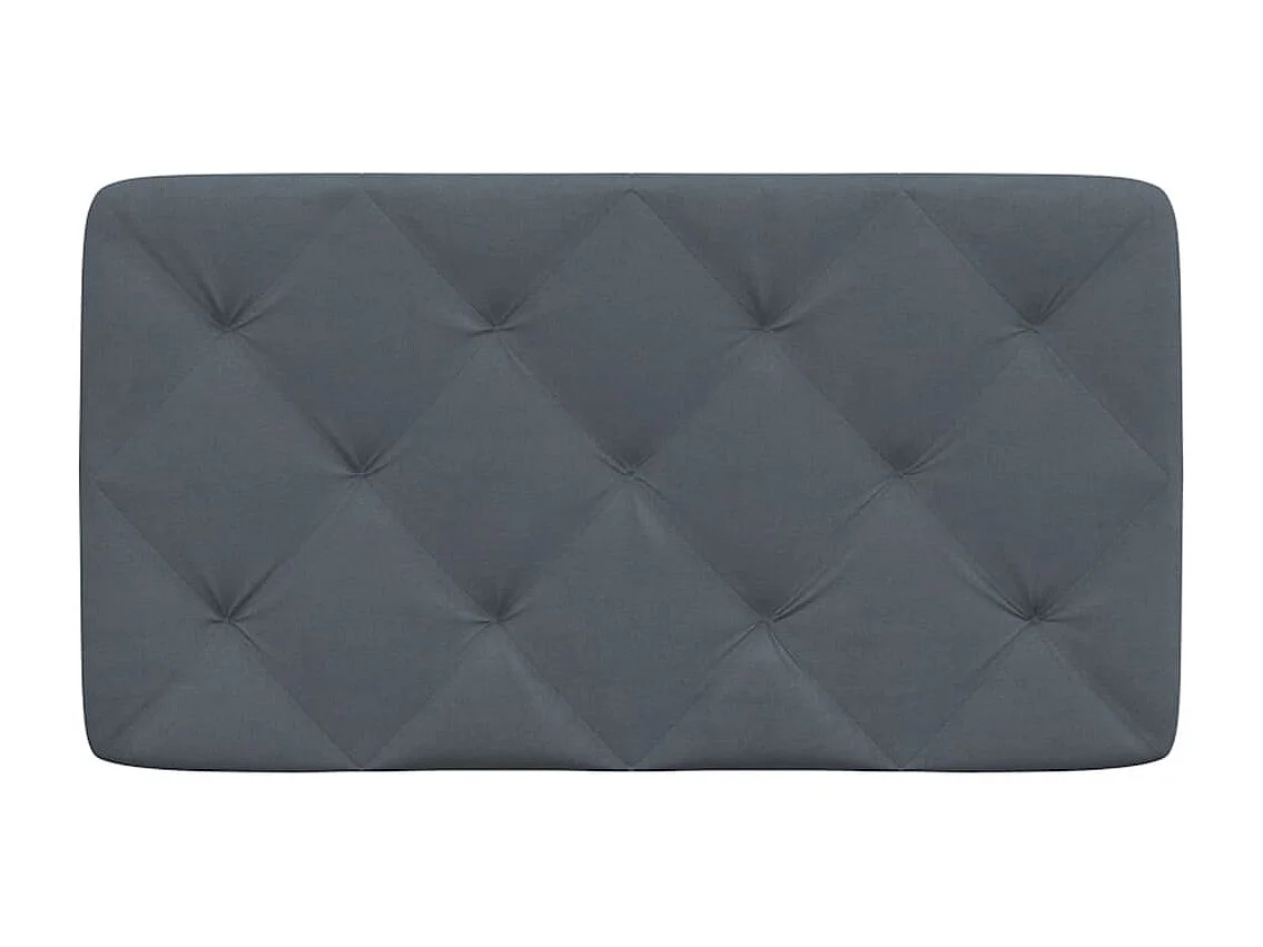 Coussin de tête de lit gris foncé 80 cm velours