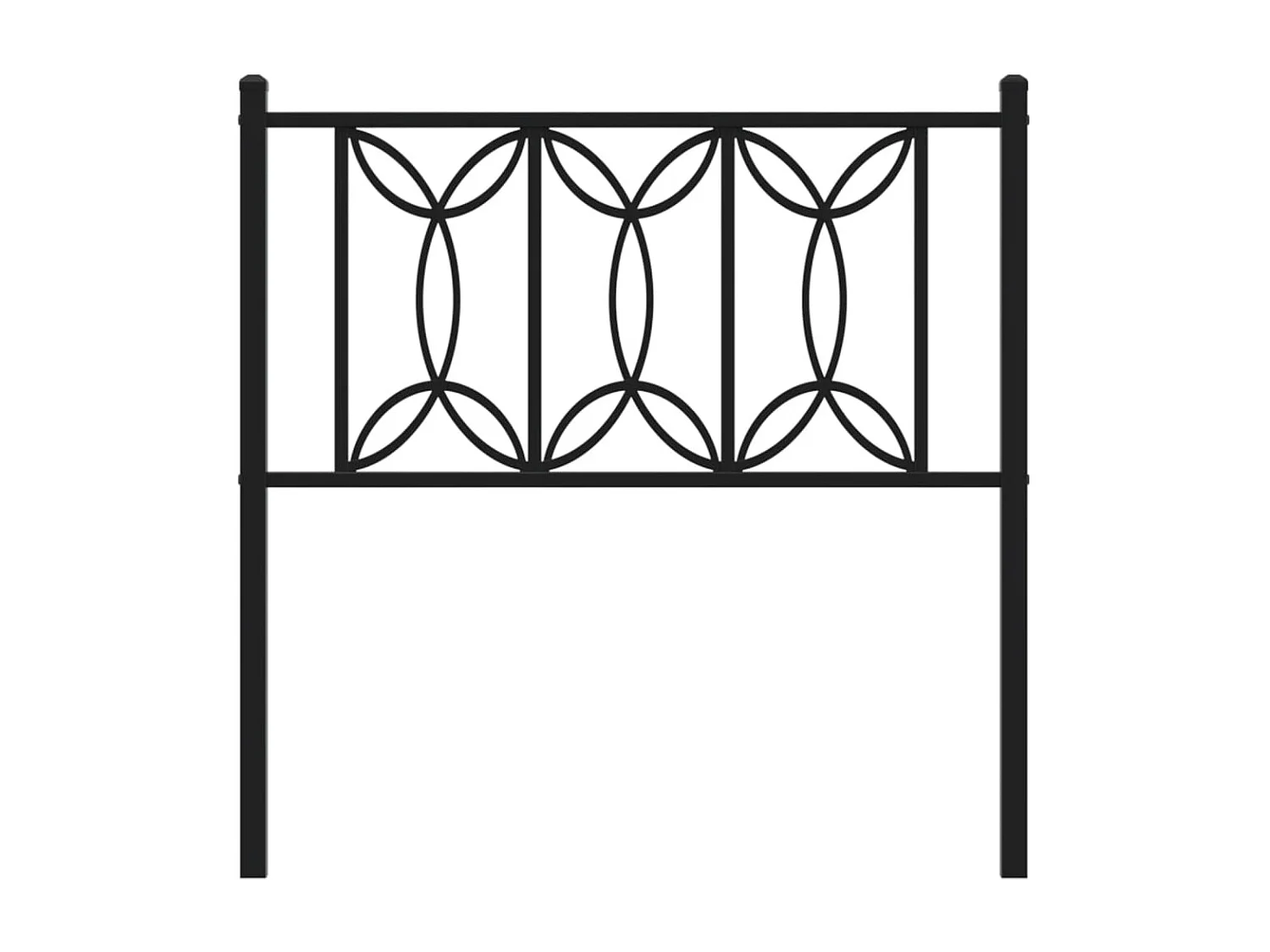 Testiera in Metallo Nero 80 cm