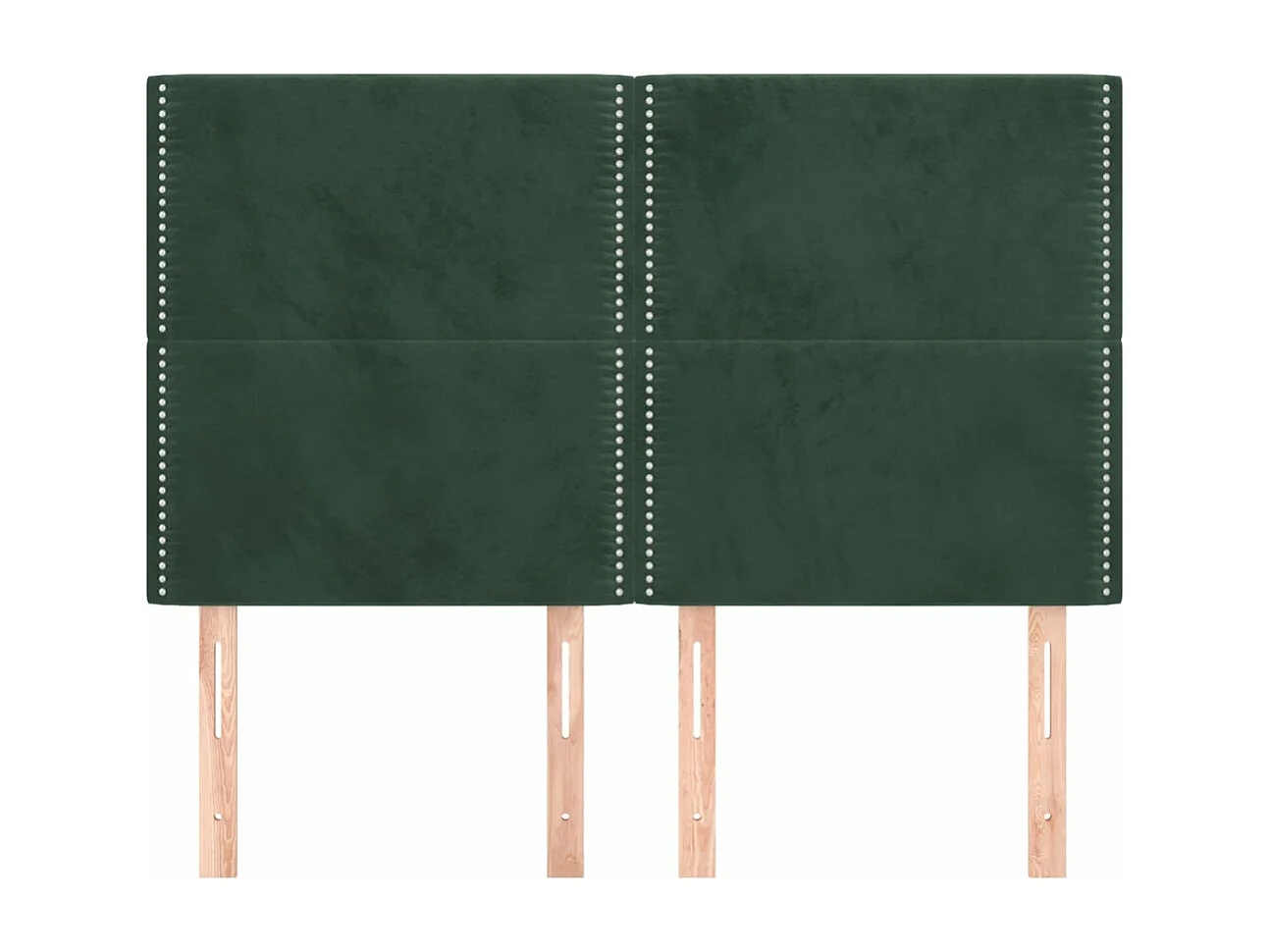 Têtes de lit 4 pcs Vert foncé 72x5x78/88 cm Velours