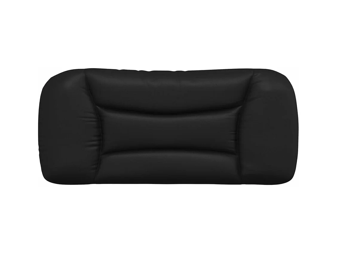 Coussin de tête de lit noir 80 cm similicuir