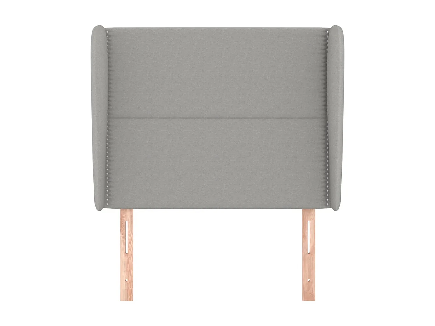 Cabeceira de cama c/ abas tecido 83x23x118/128cm cinzento-claro