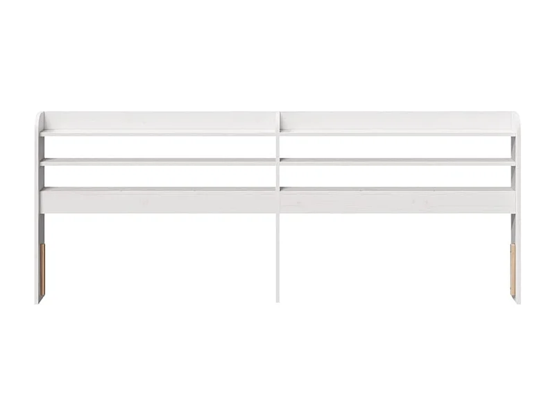 Cabecero de cama con estantes madera maciza pino blanco 180 cm