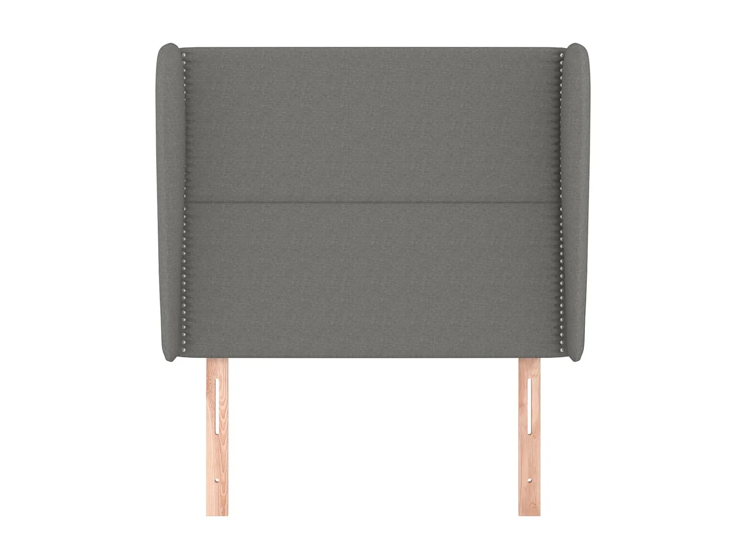 Tête de lit avec oreilles Gris foncé 93x23x118/128 cm Tissu