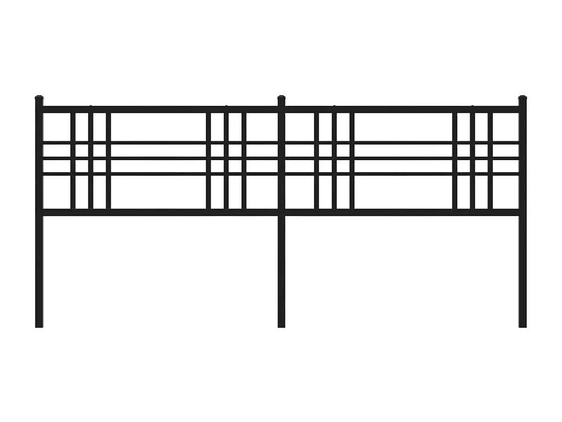 Tête de lit métal noir 193 cm