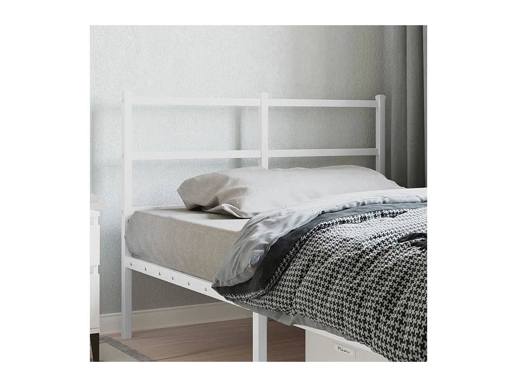 Testiera in Metallo Bianco 120 cm
