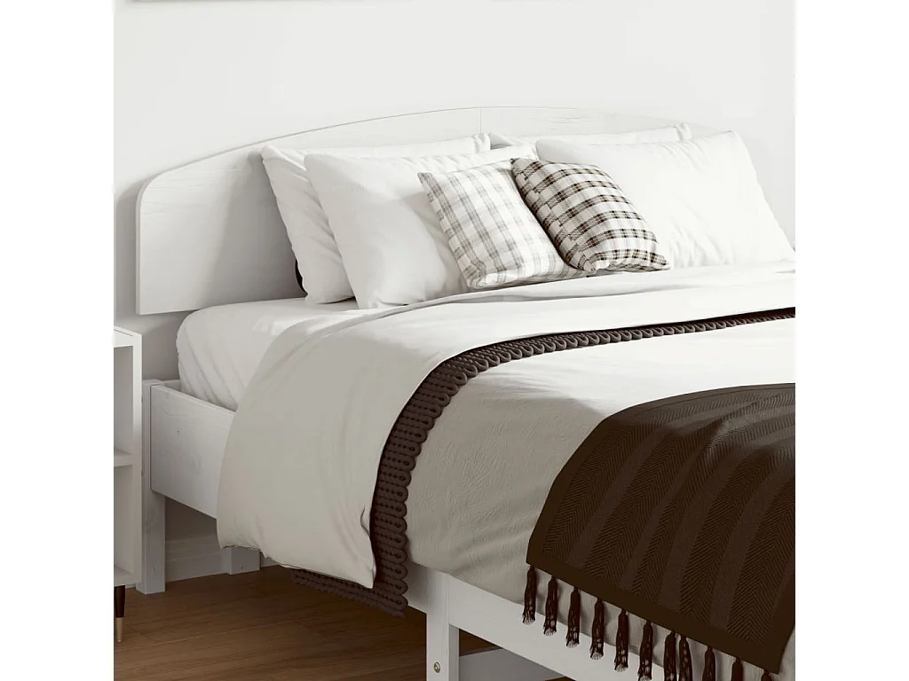Tête de lit blanc 135 cm bois massif de pin