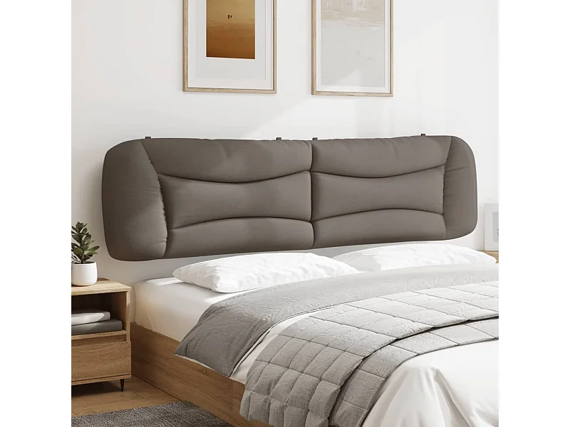 Hoofdbordkussen 200 cm stof taupe