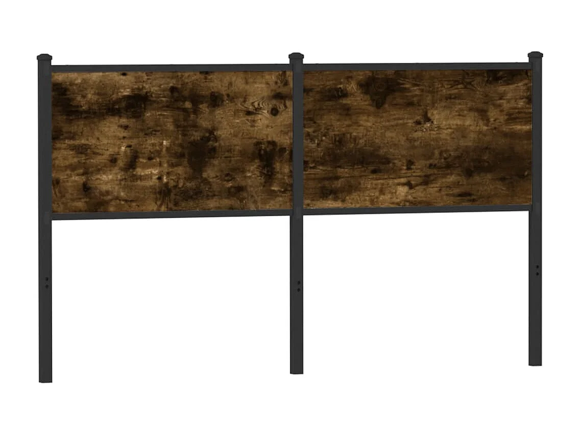 Tête de lit chêne fumé 150 cm bois d'ingénierie et acier