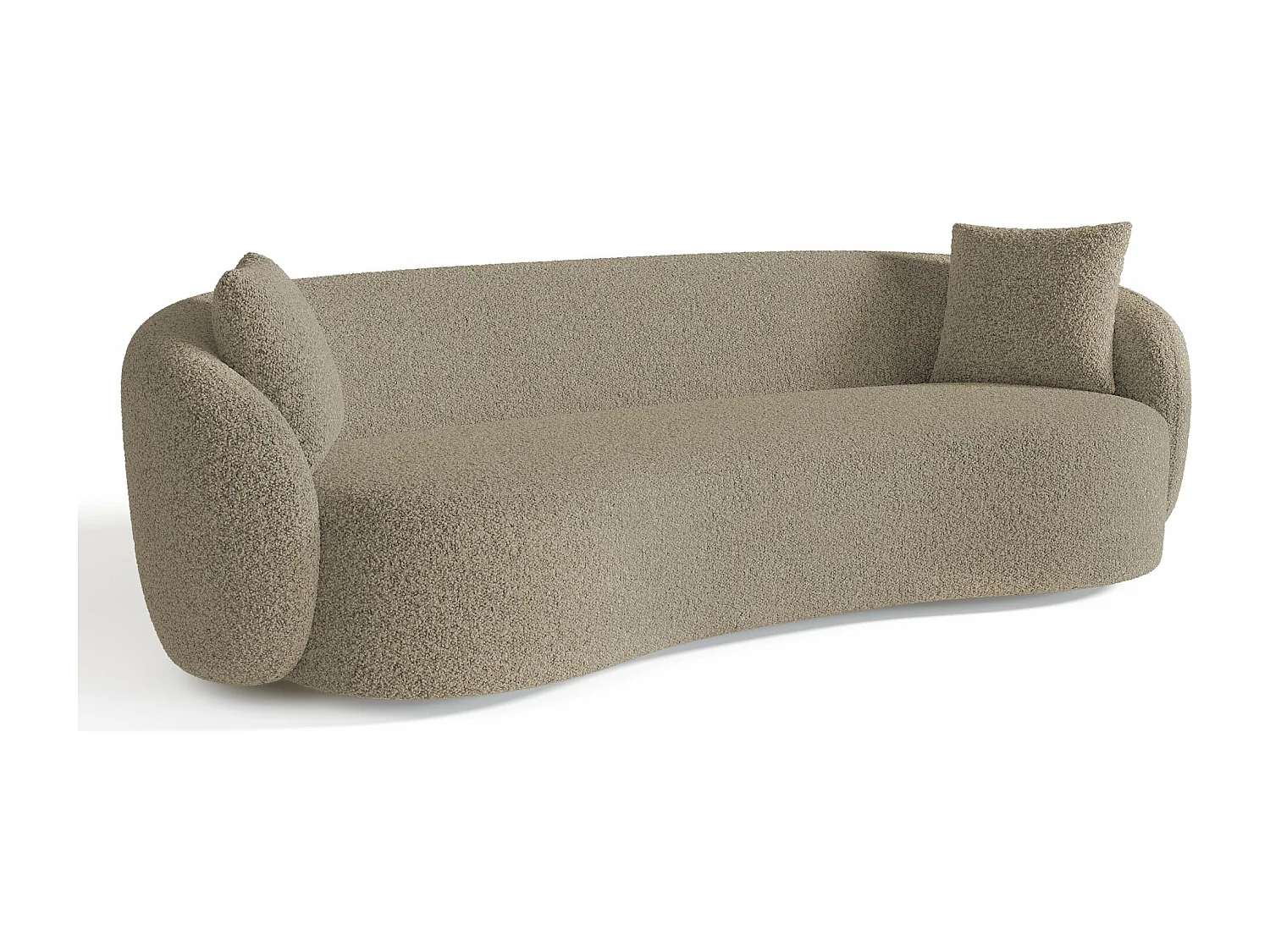 Canapé 3 places bouclette beige 210cm CELINE