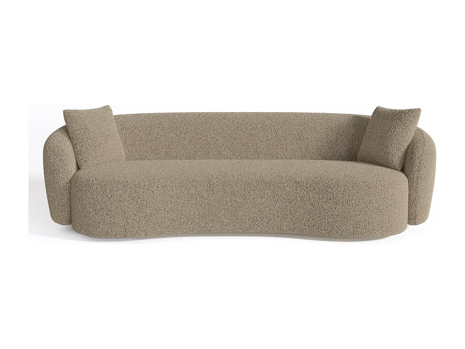 Canapé 3 places CELINE en tissu bouclette beige