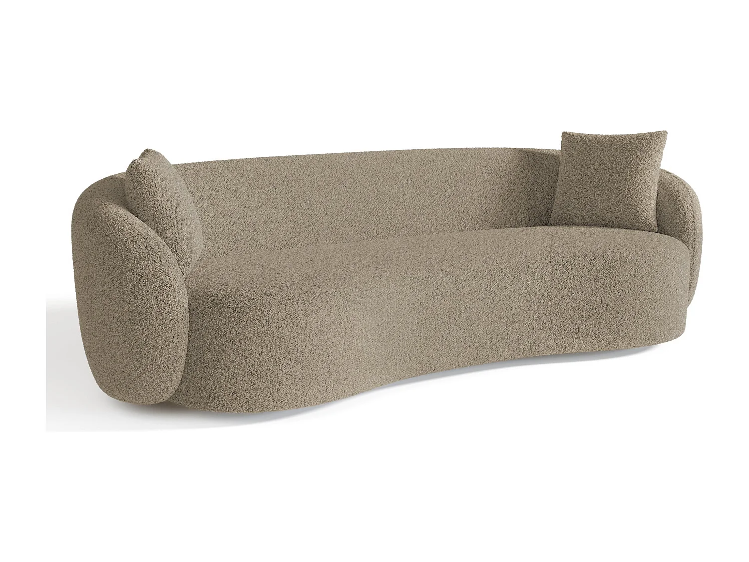 Canapé 3 places CELINE en tissu bouclette beige