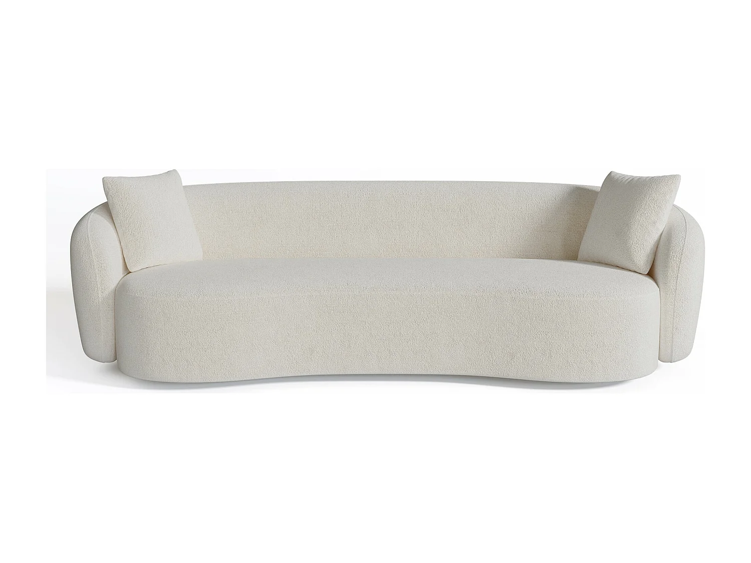 Canapé 3 places velours gaufré crème 210cm CELINE