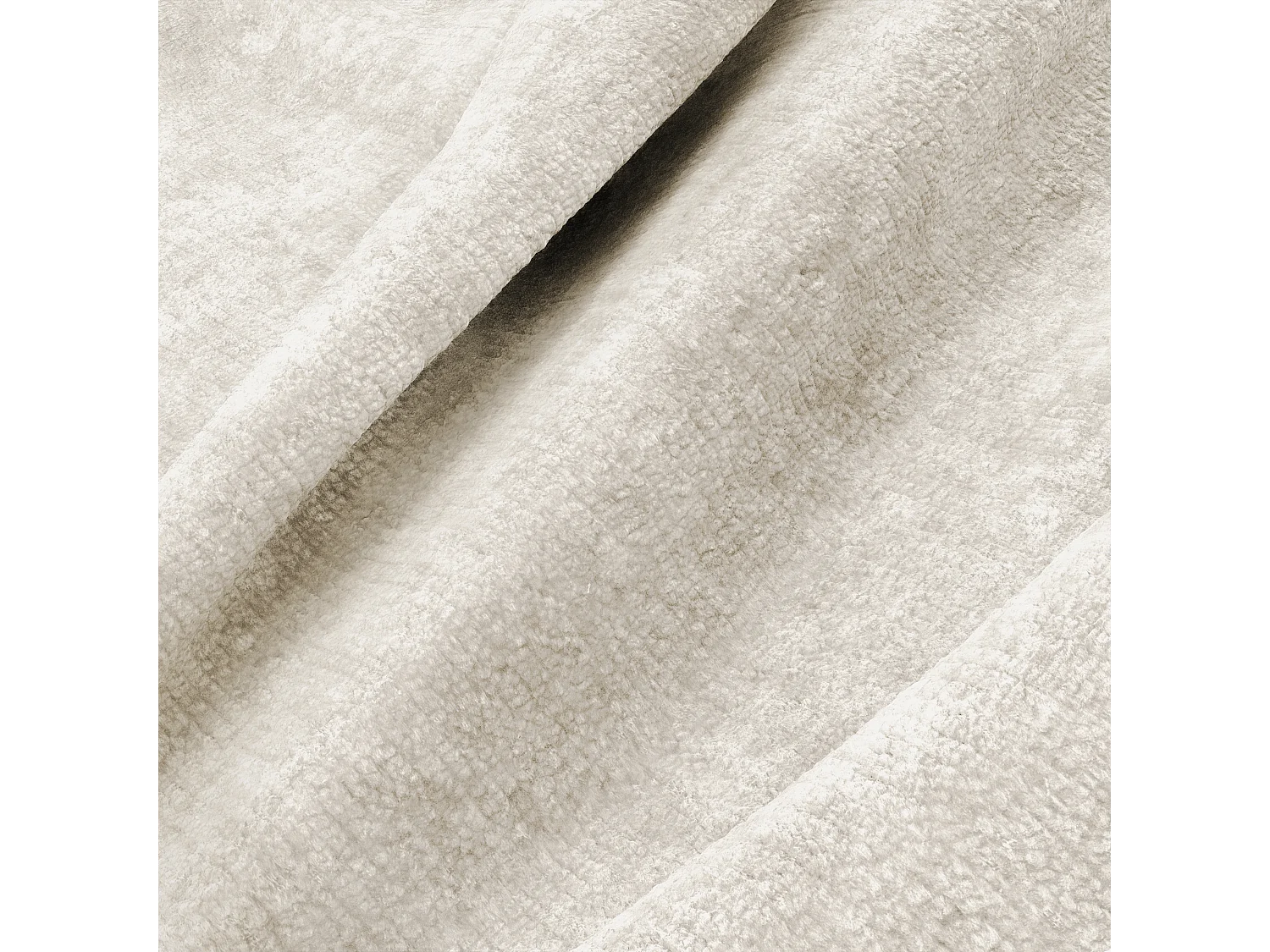 Canapé 3 places velours gaufré crème 210cm CELINE