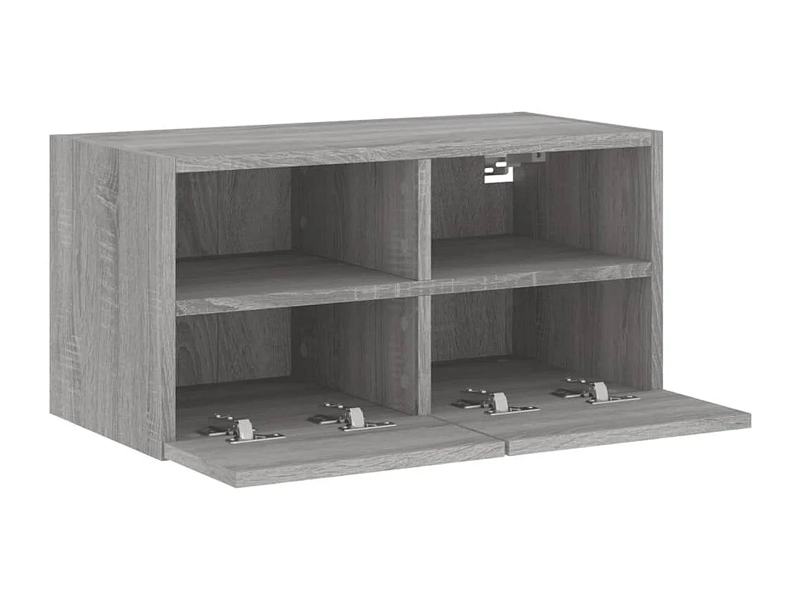 Meuble TV mural sonoma gris 60x30x30 cm bois d'ingénierie