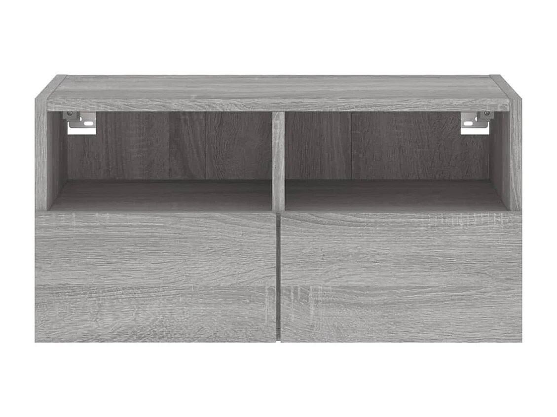 Meuble TV mural sonoma gris 60x30x30 cm bois d'ingénierie
