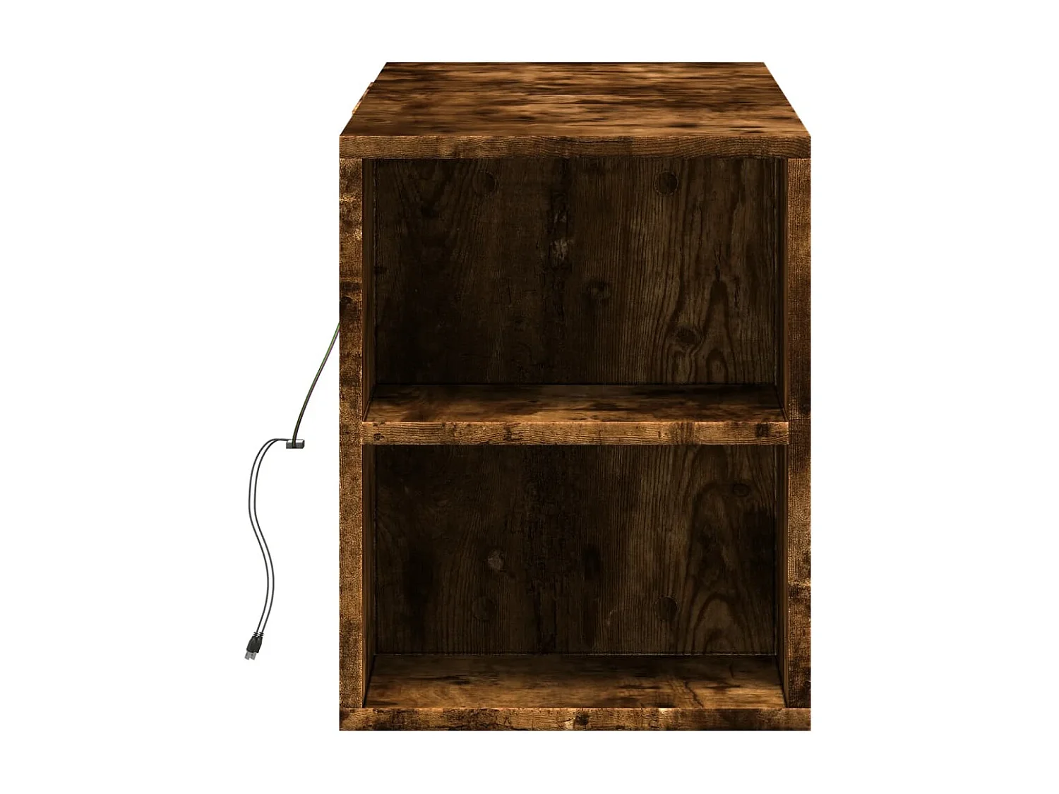 Mobile TV a Parete con Luci LED Rovere Fumo 135x31x39,5 cm