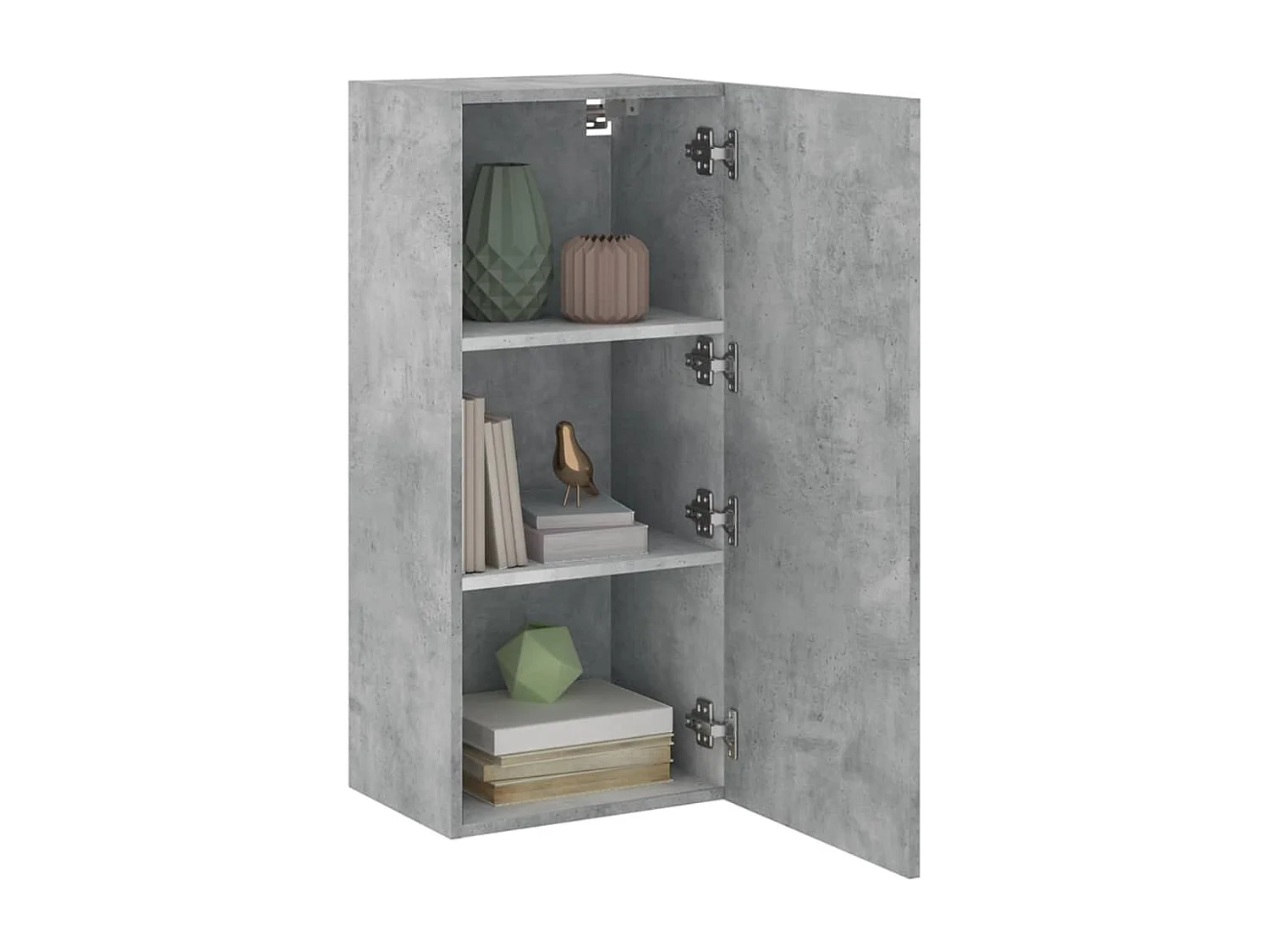 Meuble TV mural gris béton 40,5x30x90 cm bois d'ingénierie