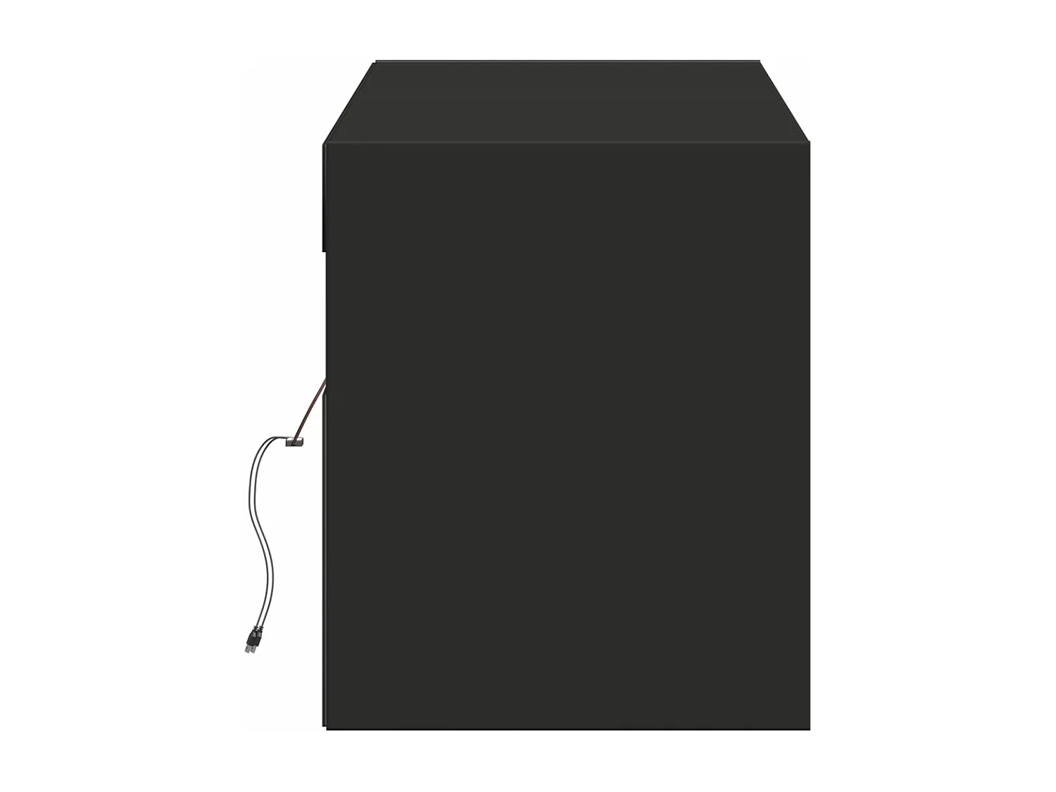 Meuble TV mural avec lumières LED noir 140x31x38 cm