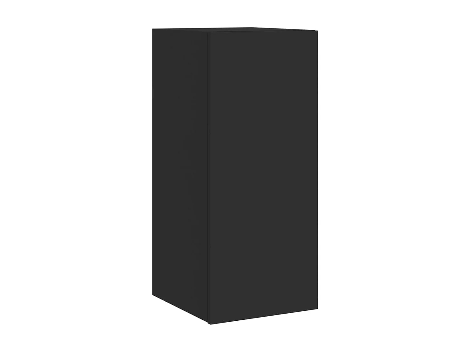 Mueble de TV de pared con luces LED negro 30,5x35x70 cm