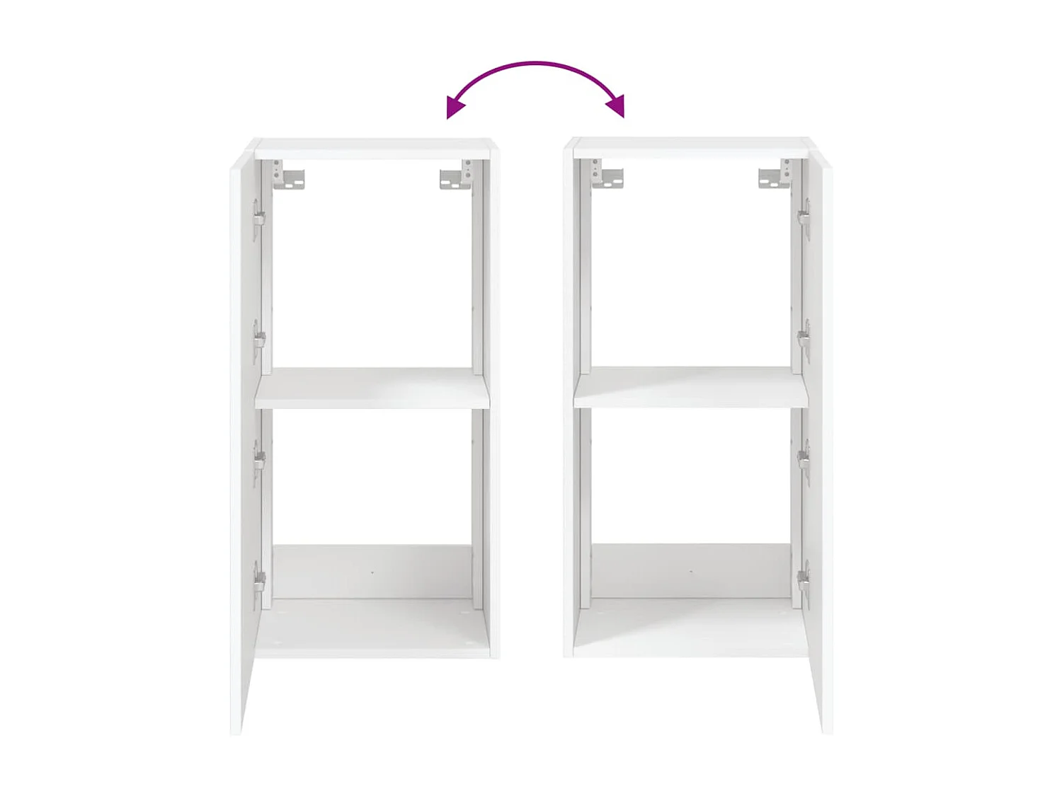 Mobile TV a Parete con Luci LED Bianco 40,5x35x80 cm