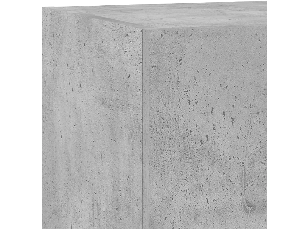 Mueble de TV de pared con luces LED gris hormigón 60x35x31 cm