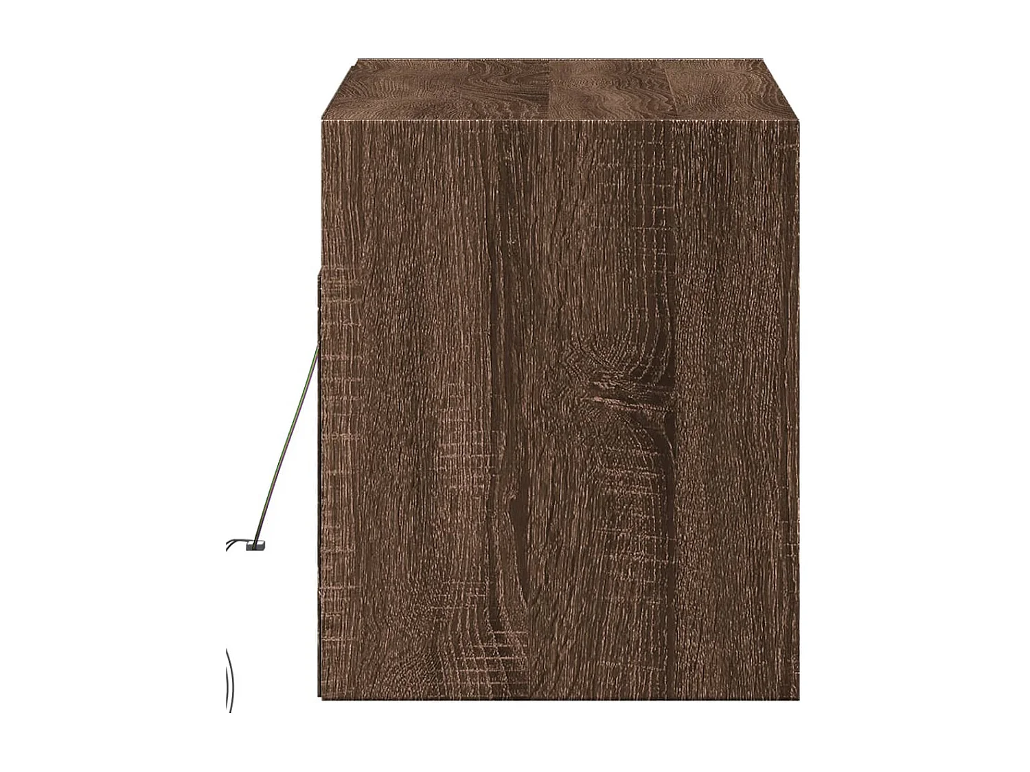 Mobile TV a Parete con Luci LED Rovere Marrone 100x31x35 cm