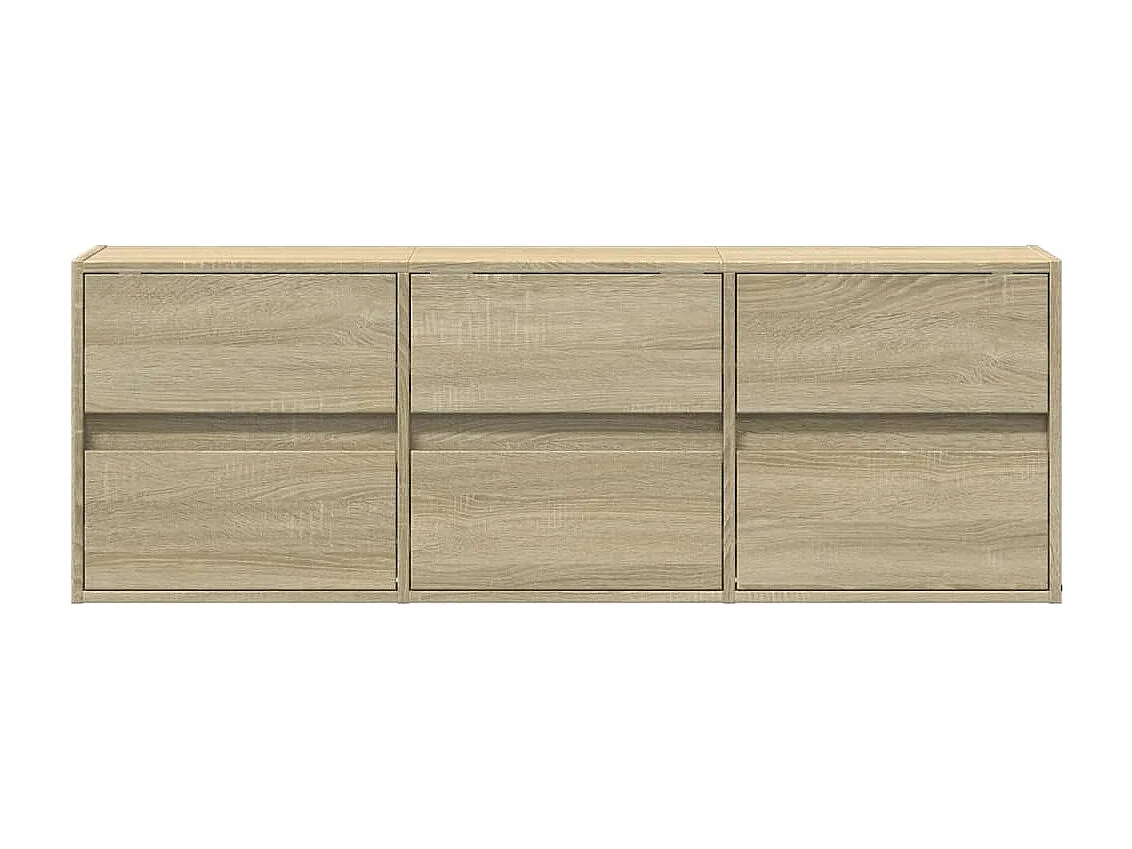 Meuble TV mural avec lumières LED chêne sonoma 130x31x45 cm